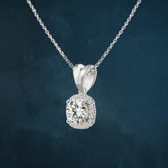 Captivating 14K Gold Pendant Adorned with a Brilliant 2ct Lab-Grown Diamond
