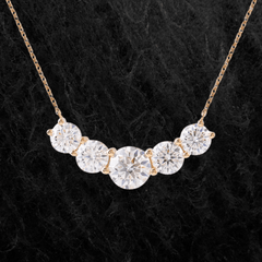 Dazzling 14K Gold Pendant featuring a Captivating 3.8ct Lab-Grown Diamond