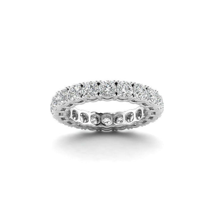 Discover the Beauty of 3.24ct Brilliant Round  Lab Grown Diamond Eternity band in 14K White Gold.