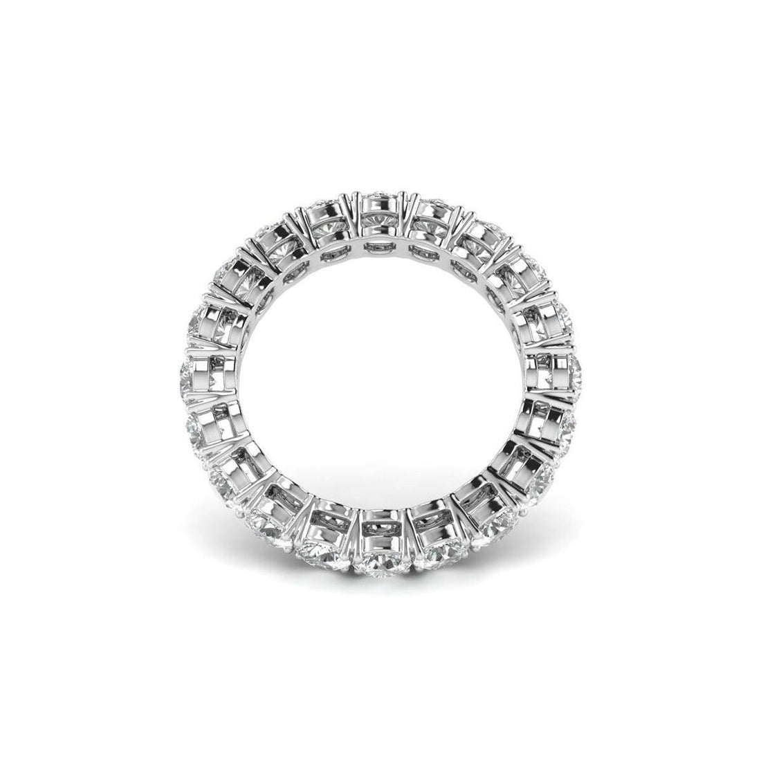 Discover the Beauty of 3.24ct Brilliant Round  Lab Grown Diamond Eternity band in 14K White Gold.