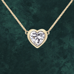 Elegant 14K Gold Pendant with a Radiant 1ct Lab-Grown Diamond