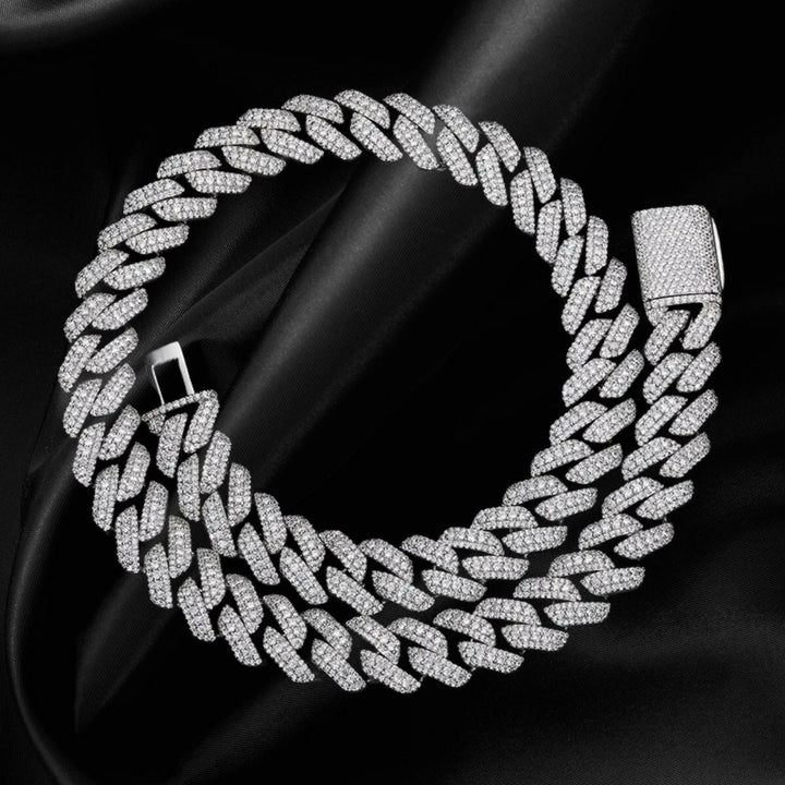 Elevate Your Style with a 14K Gold 20ct Lab-Grown Diamond Cuban Necklace.