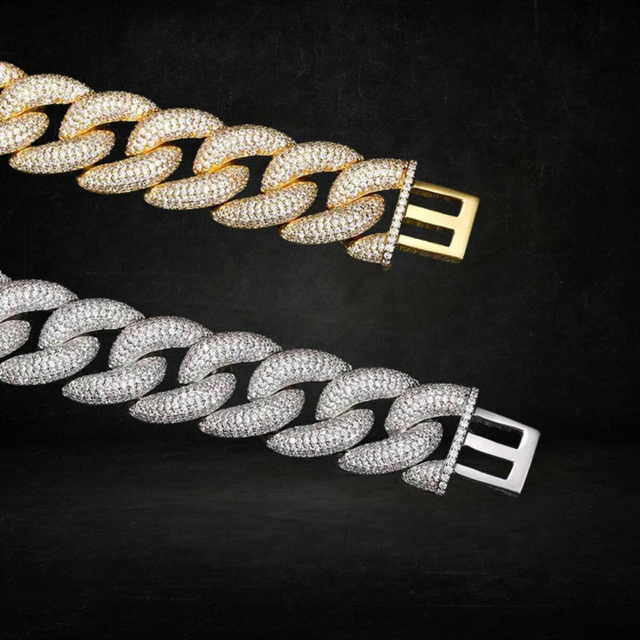 Embrace Luxury with a 14K Gold 18ct Lab-Grown Diamond Cuban Necklace.