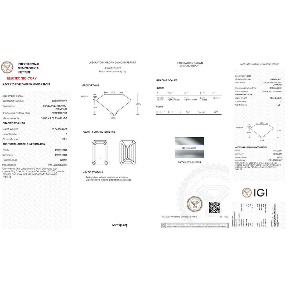 Emerald Shape 10.04 carat Lab Grown Diamond for Every Occasion.