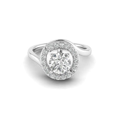 Eternal Allure of Brilliant Round 0.84ct Lab Diamond Ring with White Gold