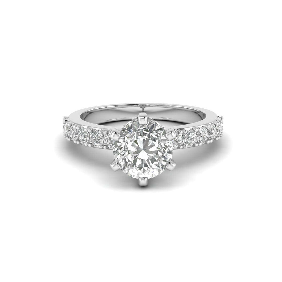 Eternal Brilliance 14K White Gold 1.00 Carat Lab-Grown Diamond Ring.