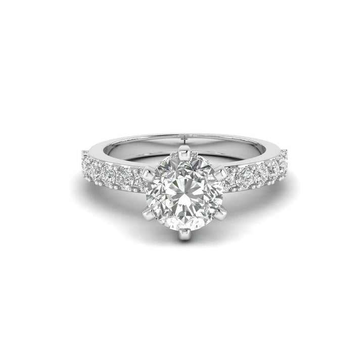 Eternal Brilliance 14K White Gold 1.00 Carat Lab-Grown Diamond Ring.
