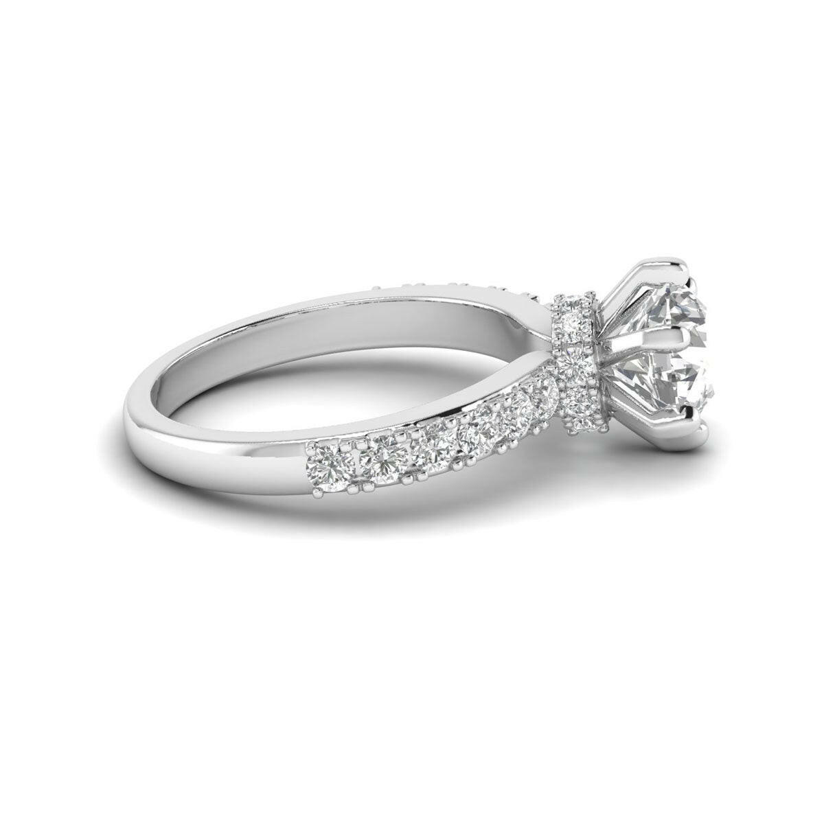 Eternal Brilliance 14K White Gold 1.00 Carat Lab-Grown Diamond Ring.