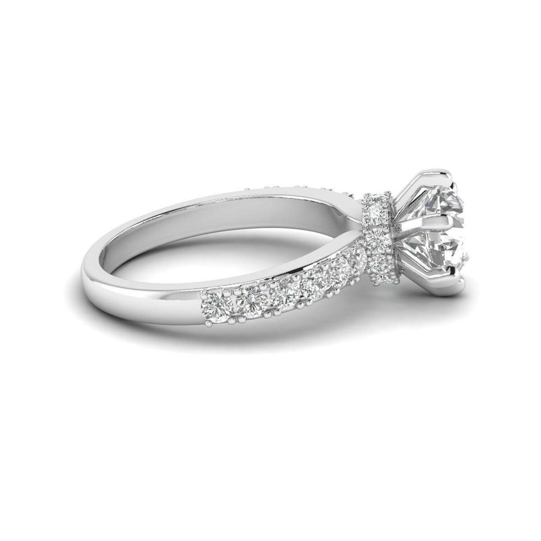 Eternal Brilliance 14K White Gold 1.00 Carat Lab-Grown Diamond Ring.