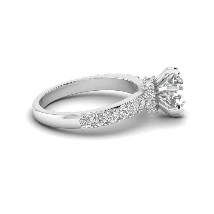 Eternal Brilliance 14K White Gold 1.00 Carat Lab-Grown Diamond Ring.
