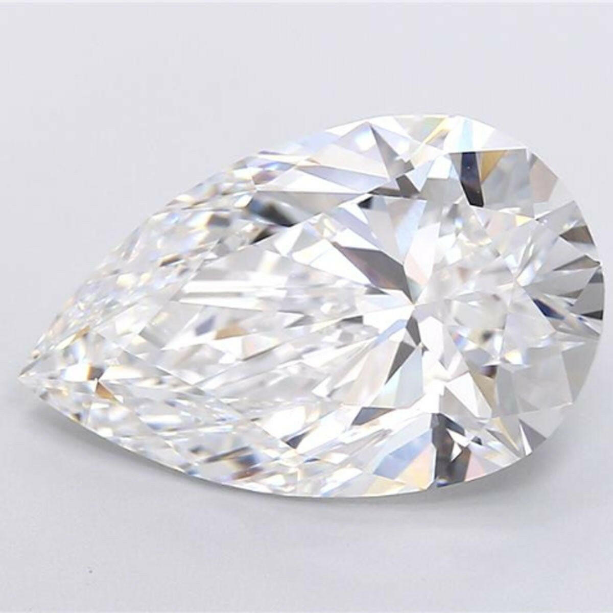 Experience the Captivating Sparkle of 7.24 Carat Pear-Shaped Lab-Grown Diamonds.