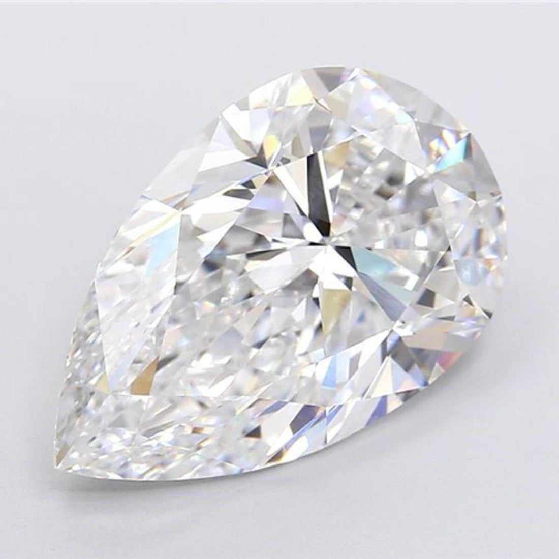 Experience the Captivating Sparkle of 7.24 Carat Pear-Shaped Lab-Grown Diamonds.