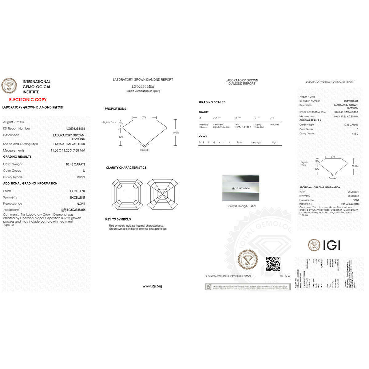 Exploring the Gorgeous 10.45 carat Asscher Cut Lab Grown Diamond.
