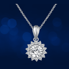 Exquisite 14K Gold Pendant Featuring a Captivating 3ct Lab-Grown Diamond