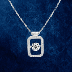 Exquisite 14K Gold Pendant with a Captivating 3ct Lab-Grown Diamond