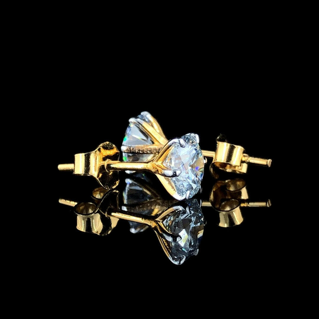 Modern Elegance: 14K Gold and 2.03ct Lab-Grown Diamond Stud Earrings - Exclusive Offer.
