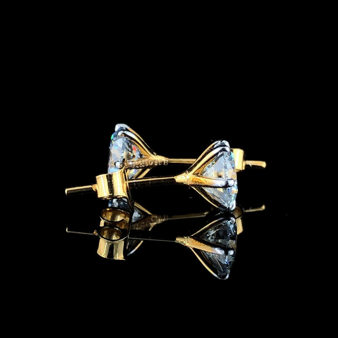 Modern Elegance: 14K Gold and 2.03ct Lab-Grown Diamond Stud Earrings - Exclusive Offer.