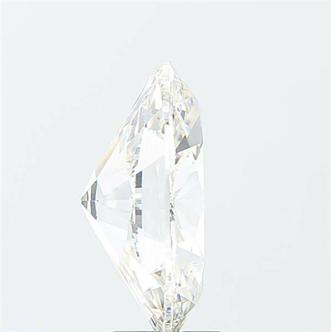 Oval cut 0.51 carat lab grown diamond.