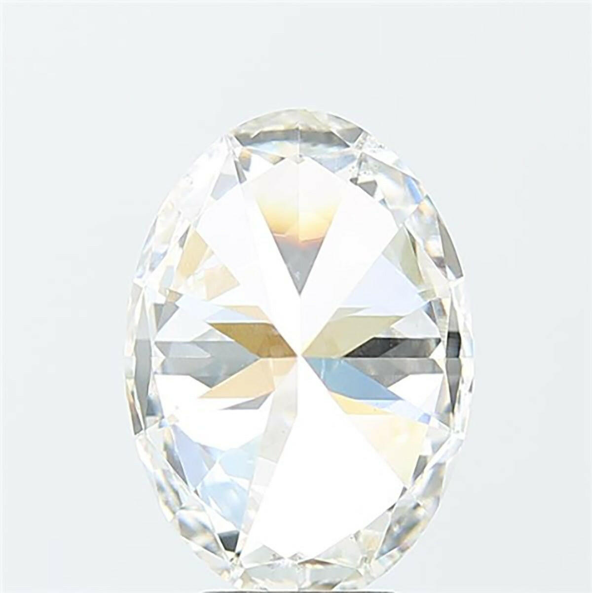 Oval cut 0.51 carat lab grown diamond.