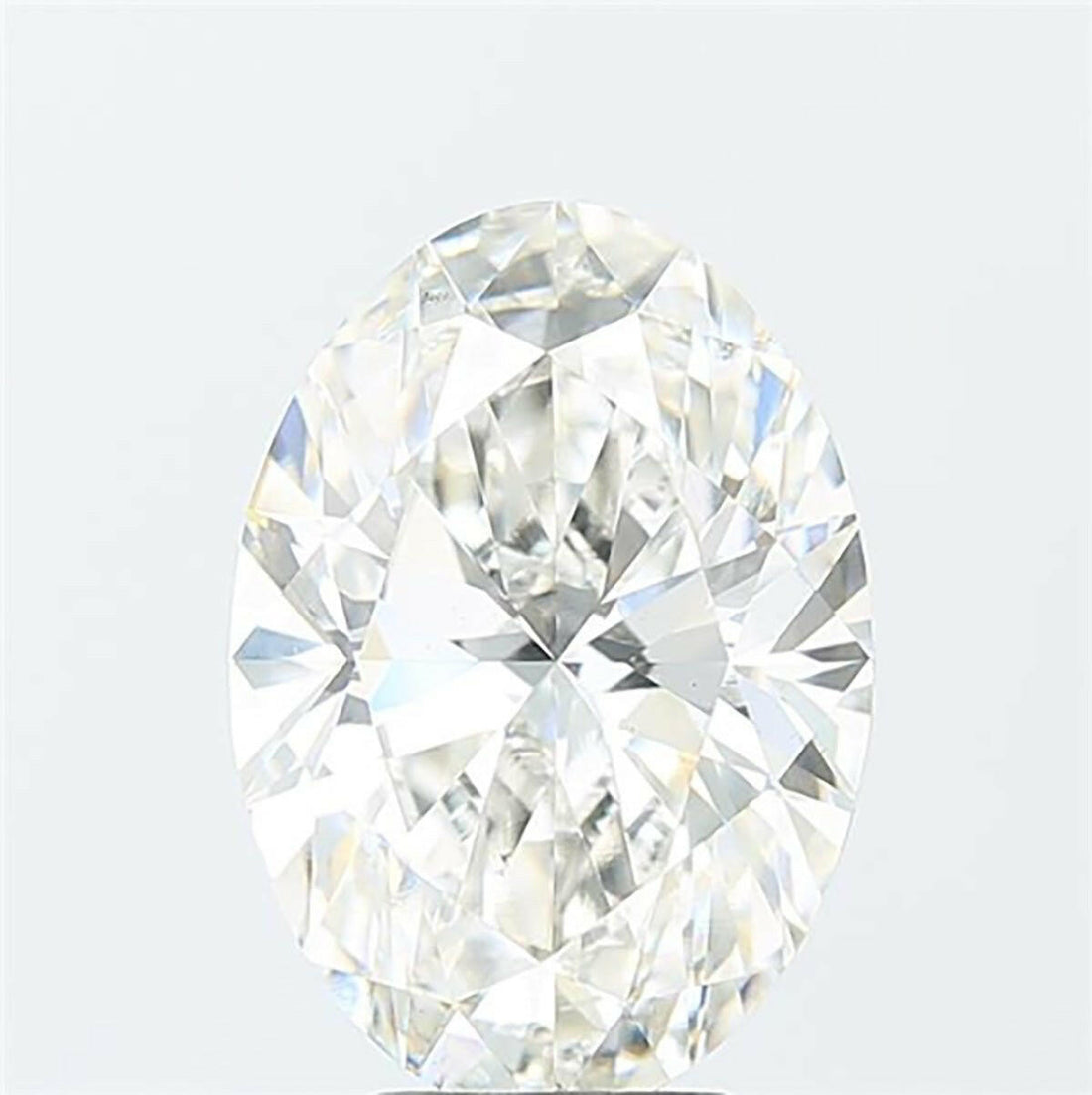 Oval cut 0.51 carat lab grown diamond.