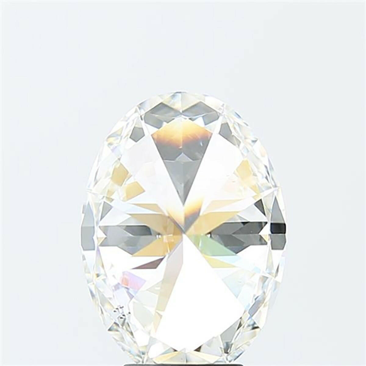 Oval cut 0.52 carat lab grown diamond.