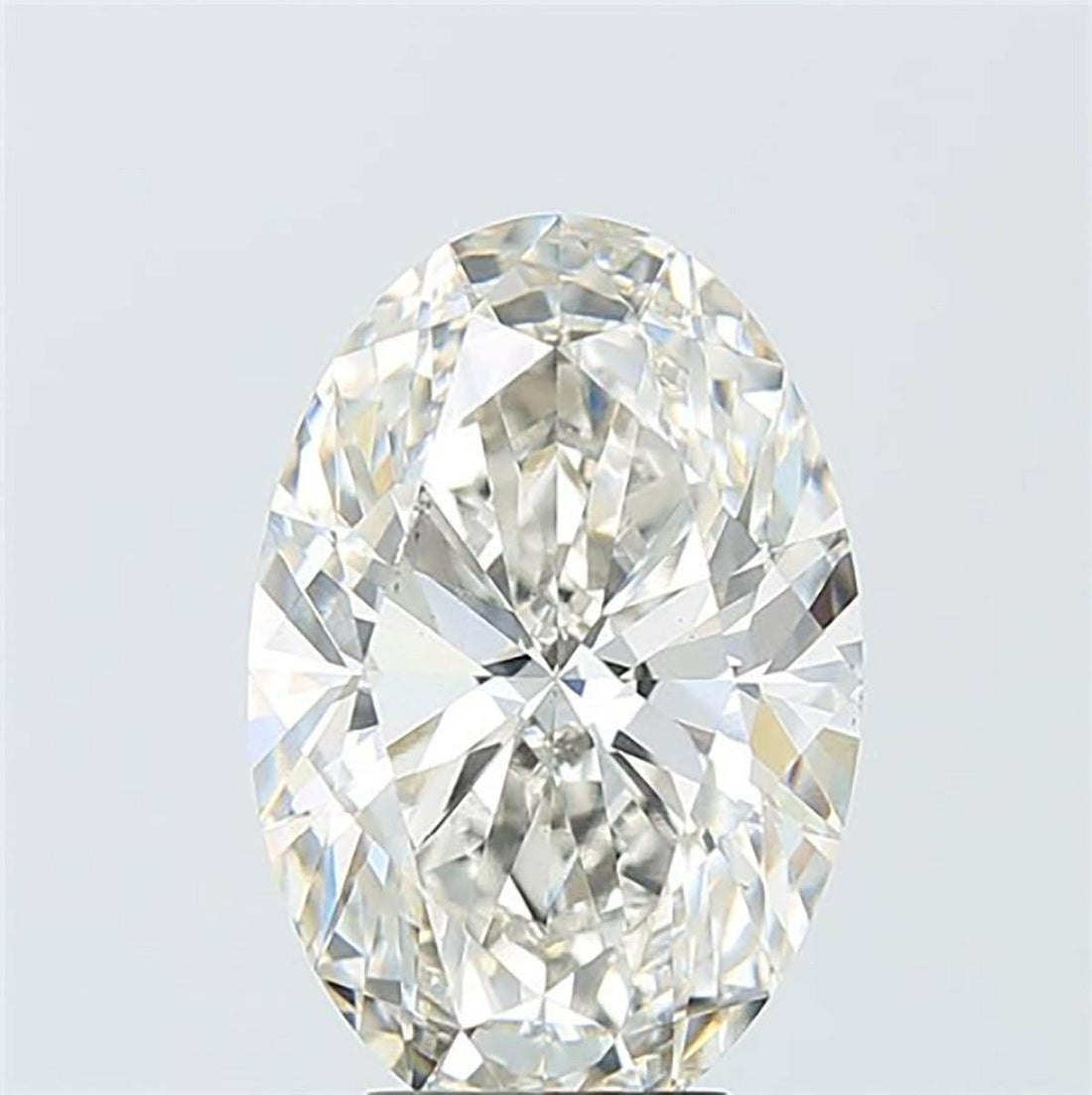 Oval cut 0.53 carat lab grown diamond.