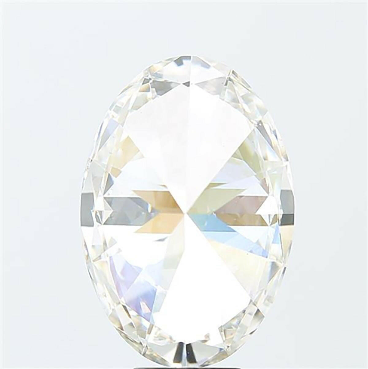Oval cut 0.53 carat lab grown diamond.