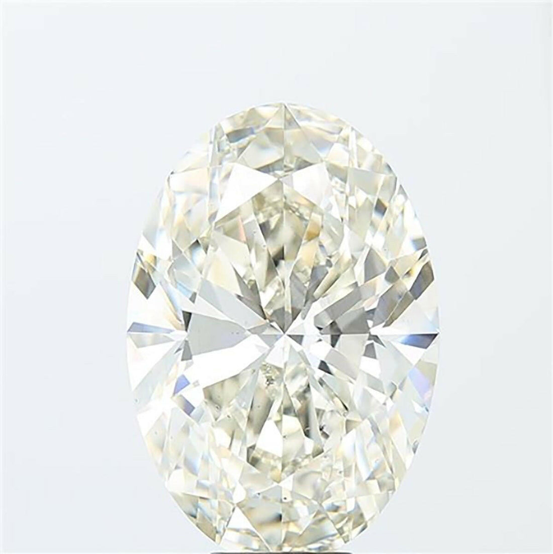 Oval cut 0.53 carat lab grown diamond.