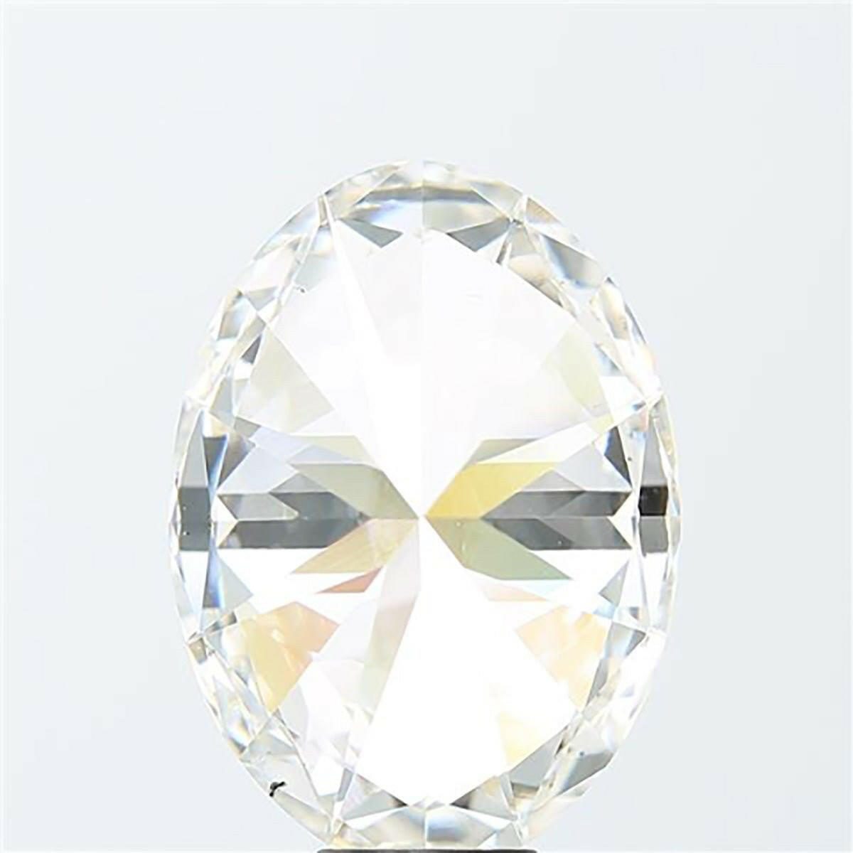 Oval cut 0.54 carat lab grown diamond.