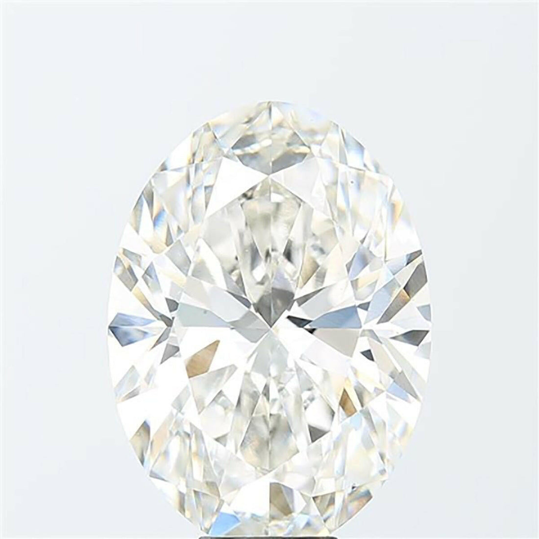 Oval cut 0.54 carat lab grown diamond.