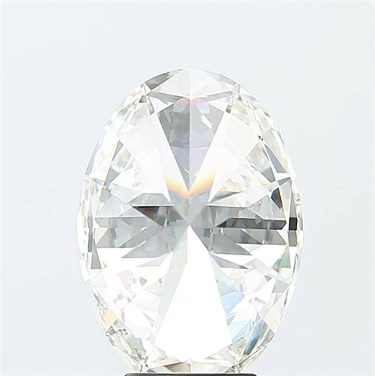 Oval cut 0.57 carat lab grown diamond.