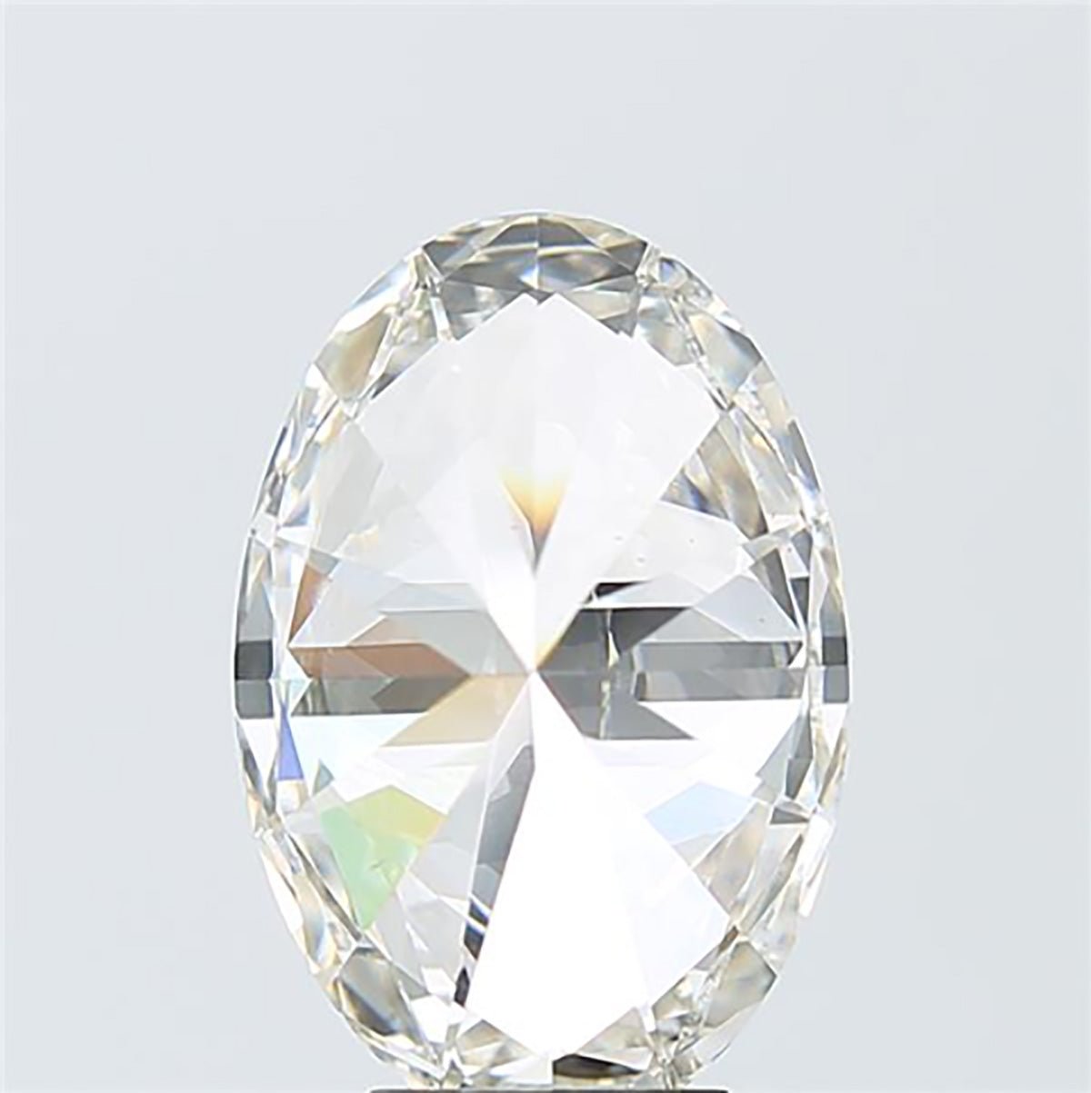 Oval cut 11.07 carat lab grown diamond.