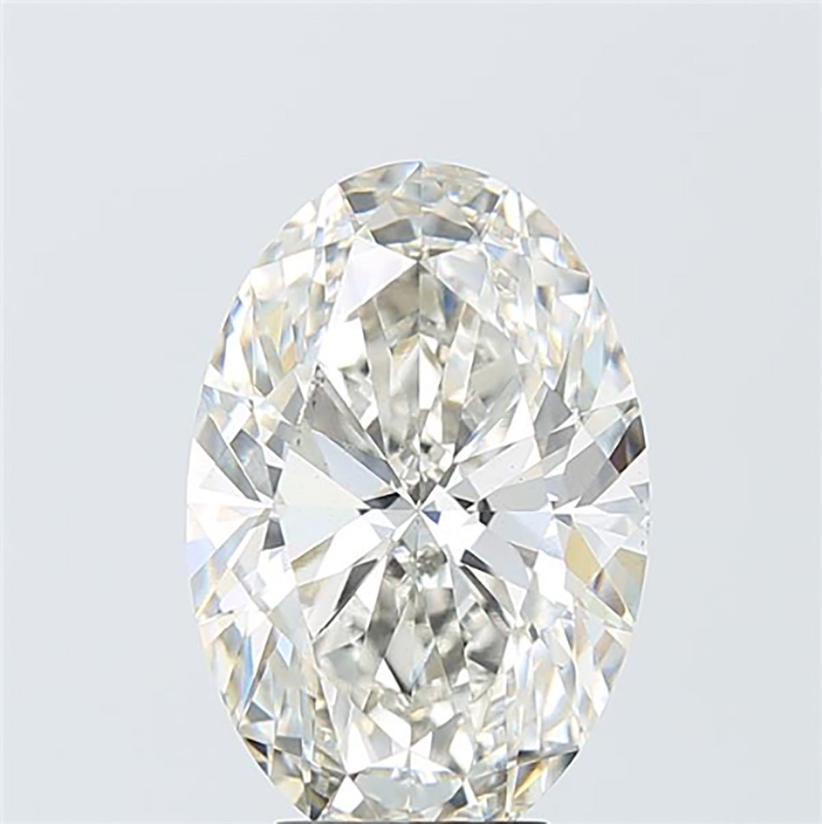 Oval cut 11.07 carat lab grown diamond.