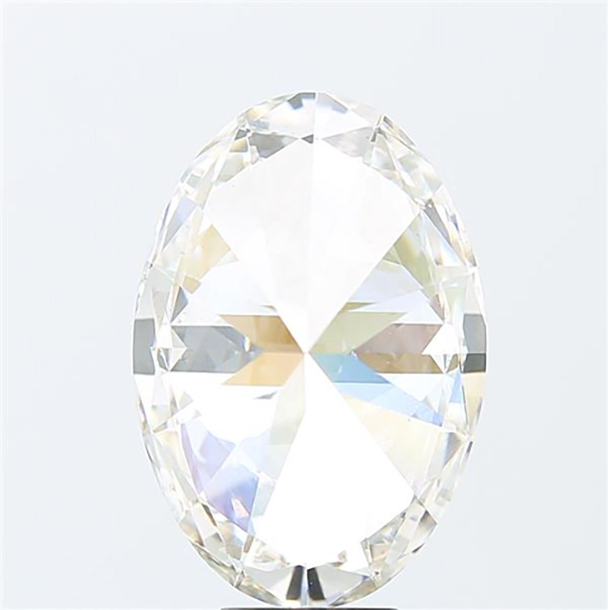 Oval cut 12.06 carat lab grown diamond.