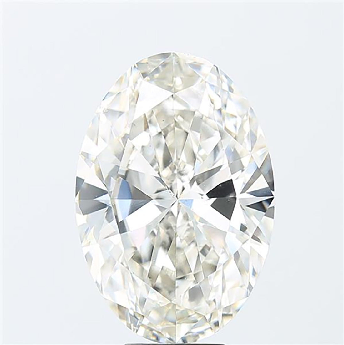 Oval cut 12.06 carat lab grown diamond.