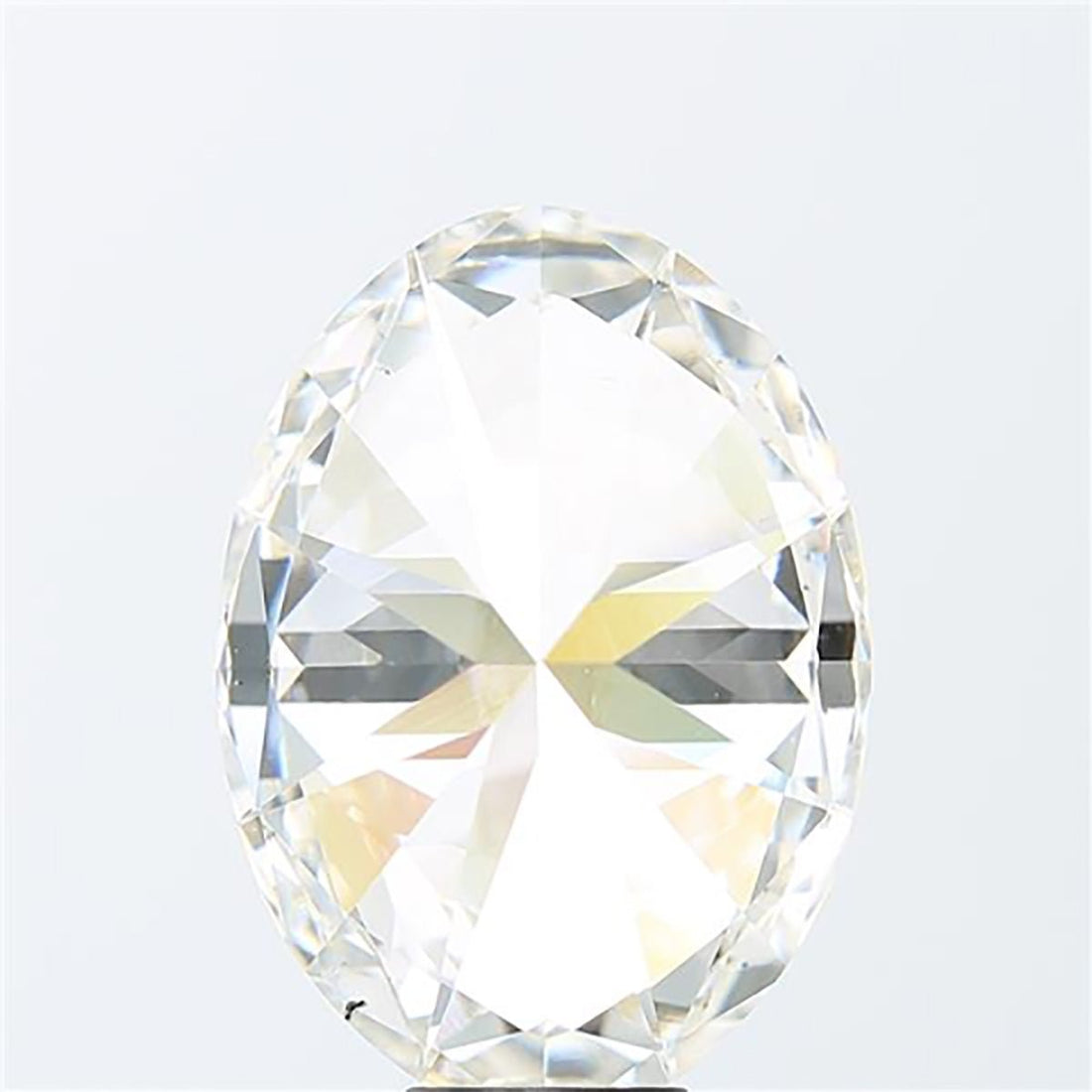 Oval cut 15.12 carat lab grown diamond.