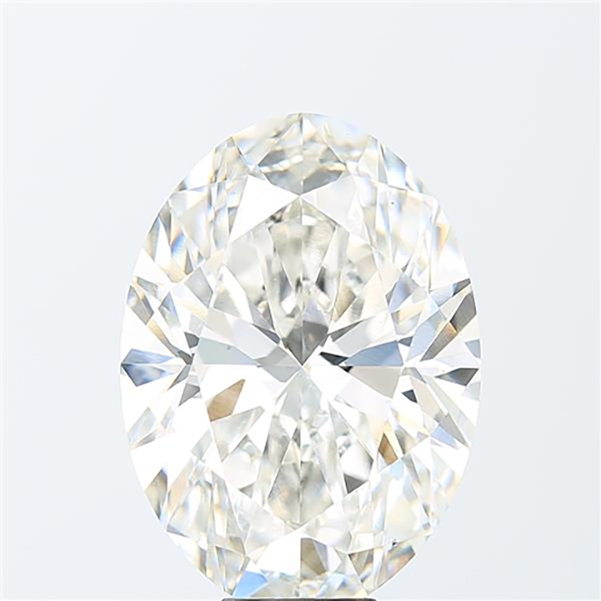 Oval cut 15.12 carat lab grown diamond.