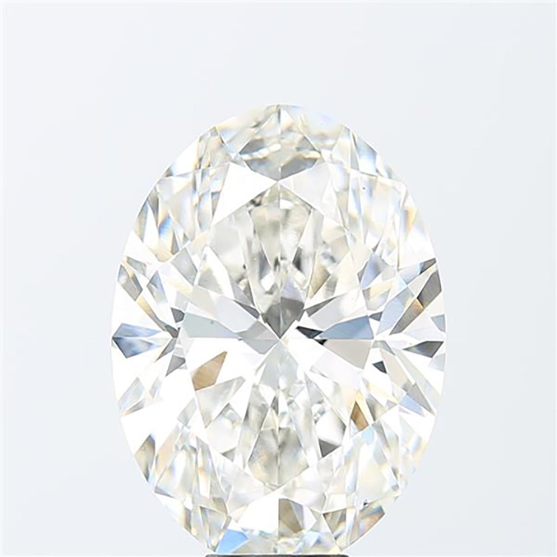 Oval cut 15.12 carat lab grown diamond.
