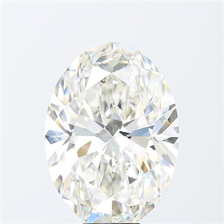Oval cut 15.12 carat lab grown diamond.