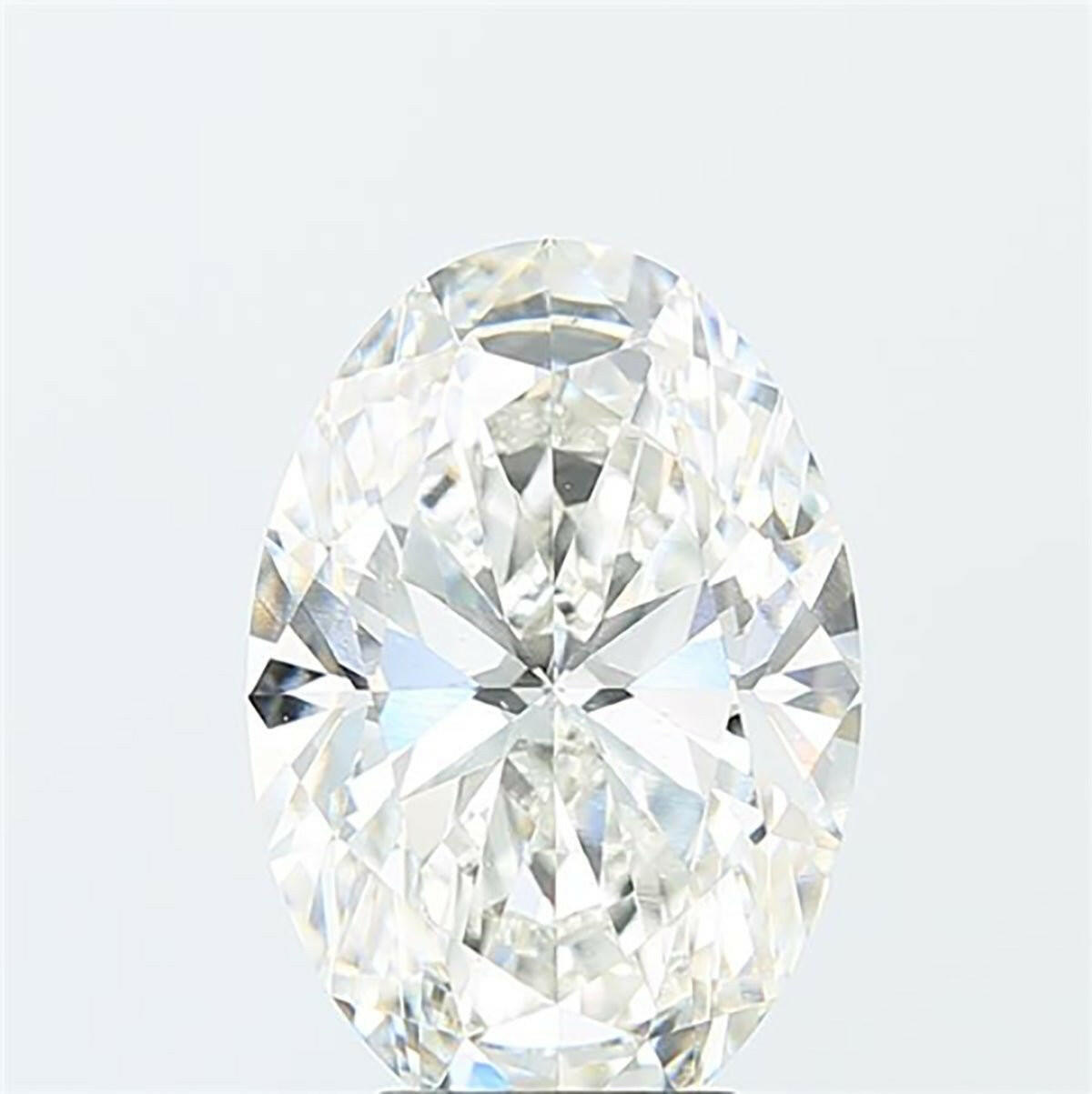 Oval cut 1.69 carat lab grown diamond.