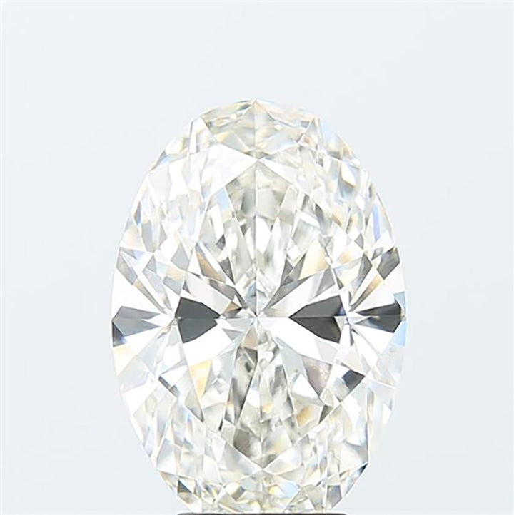 Oval cut 5.01 carat lab grown diamond.