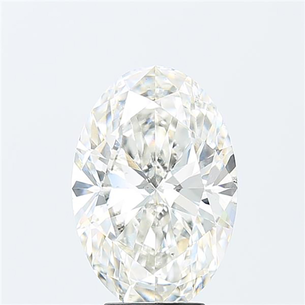Oval cut 5.02 carat lab grown diamond.