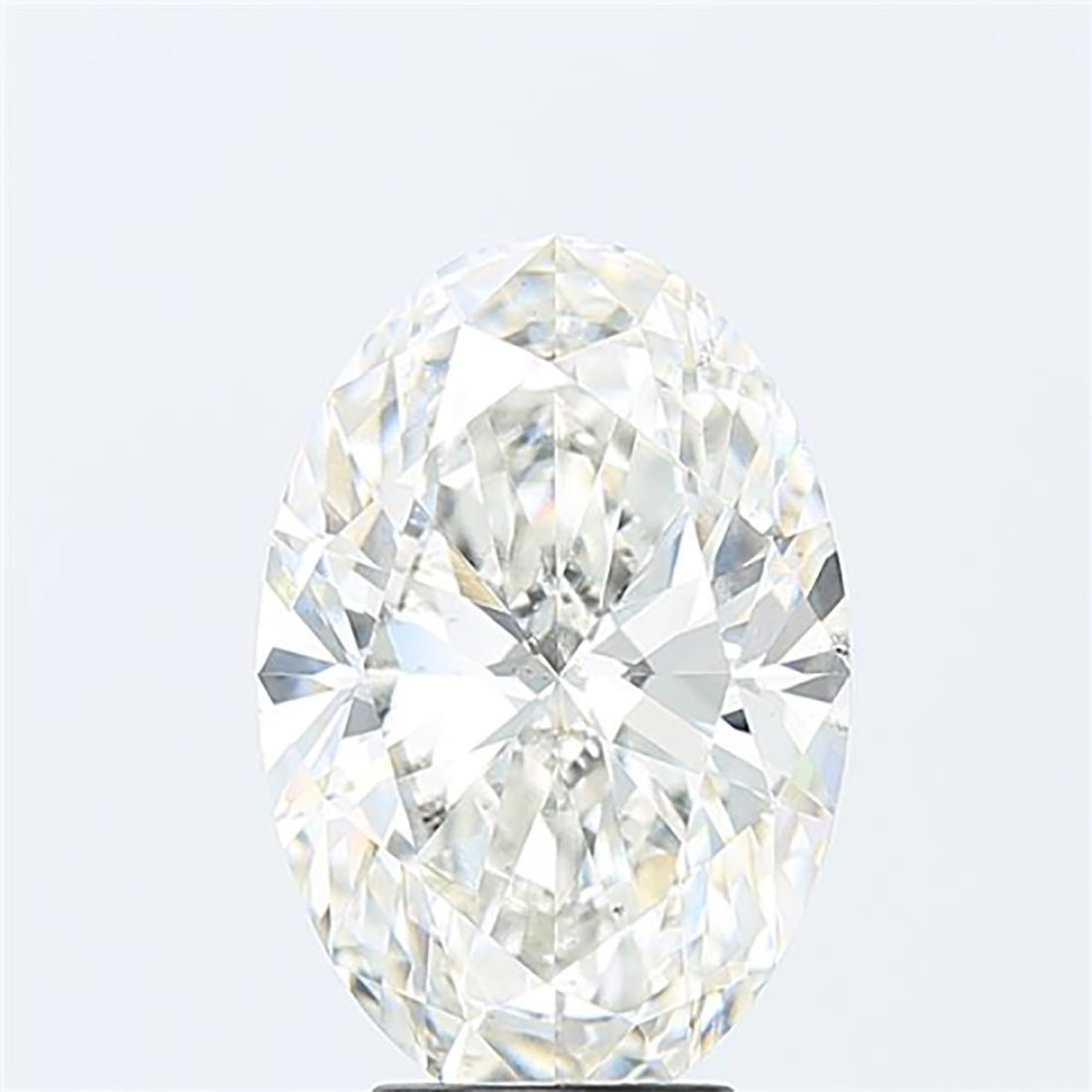 Oval cut 5.02 carat lab grown diamond.