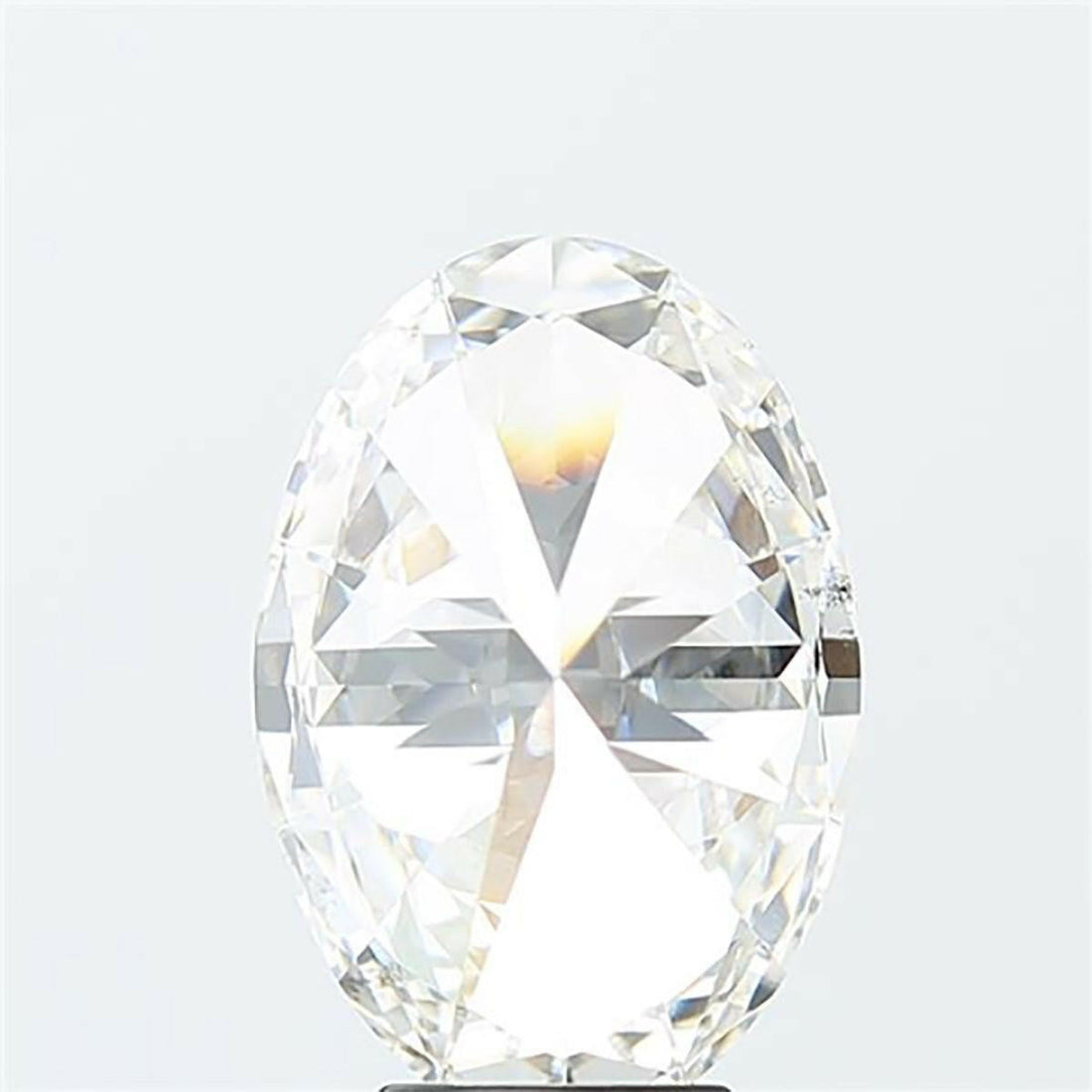 Oval cut 5.02 carat lab grown diamond.
