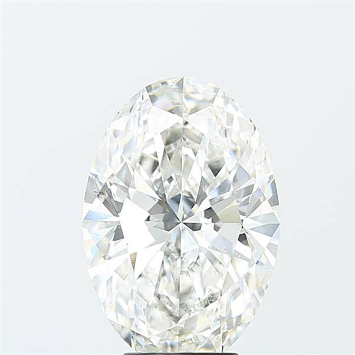 Oval cut 5.02 carat lab grown diamond.