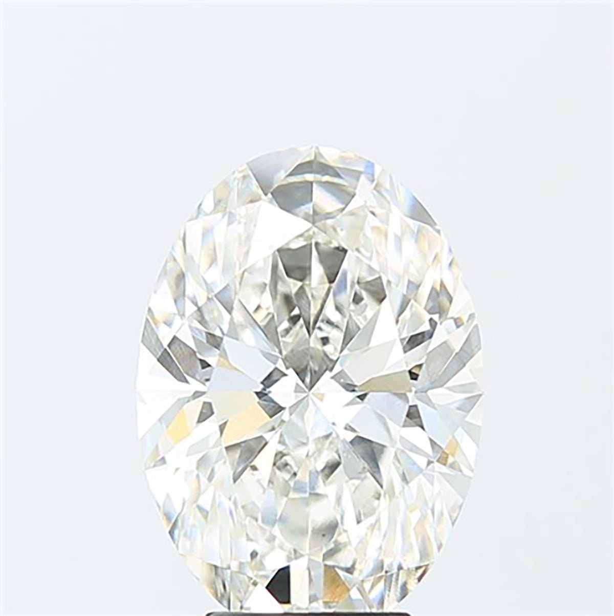 Oval cut 5.02 carat lab grown diamond.