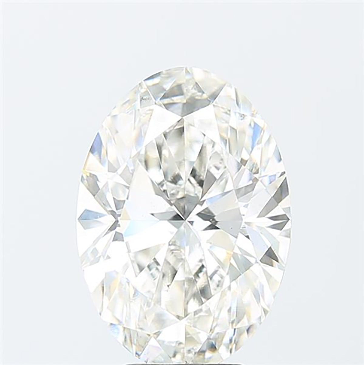Oval cut 5.03 carat lab grown diamond.