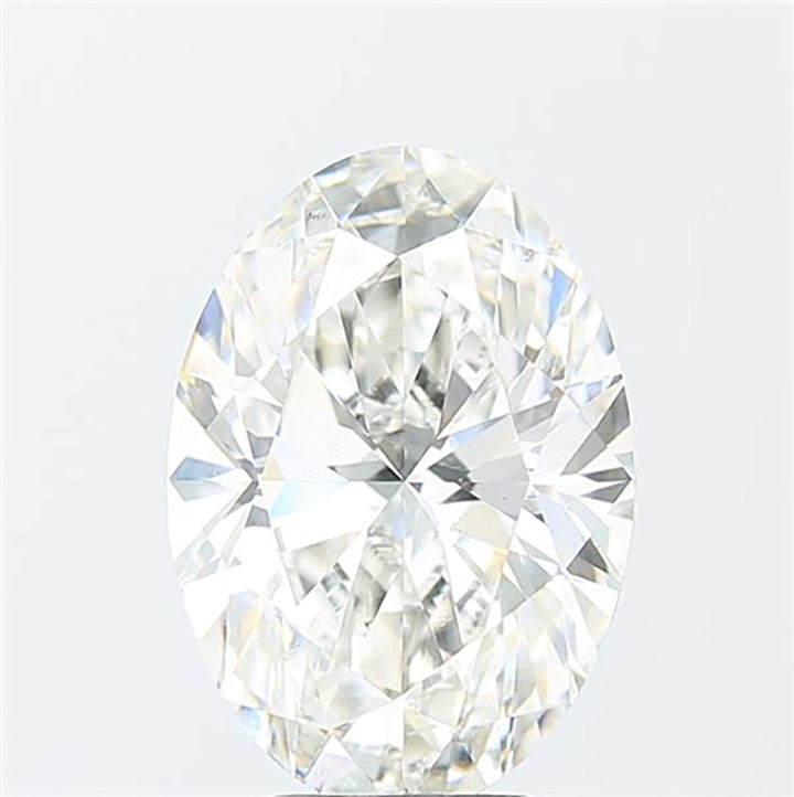 Oval cut 5.03 carat lab grown diamond.