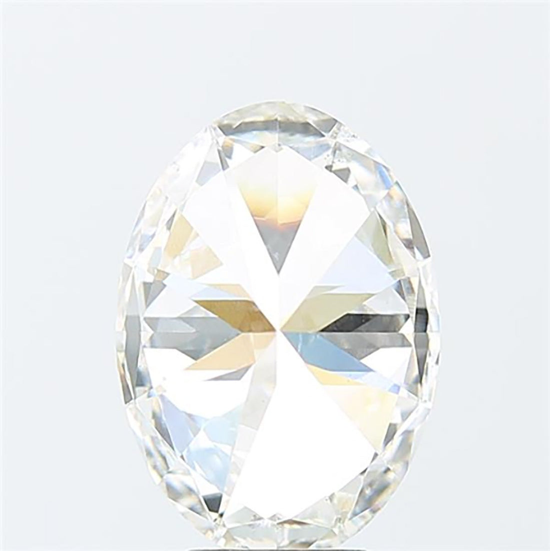 Oval cut 5.03 carat lab grown diamond.