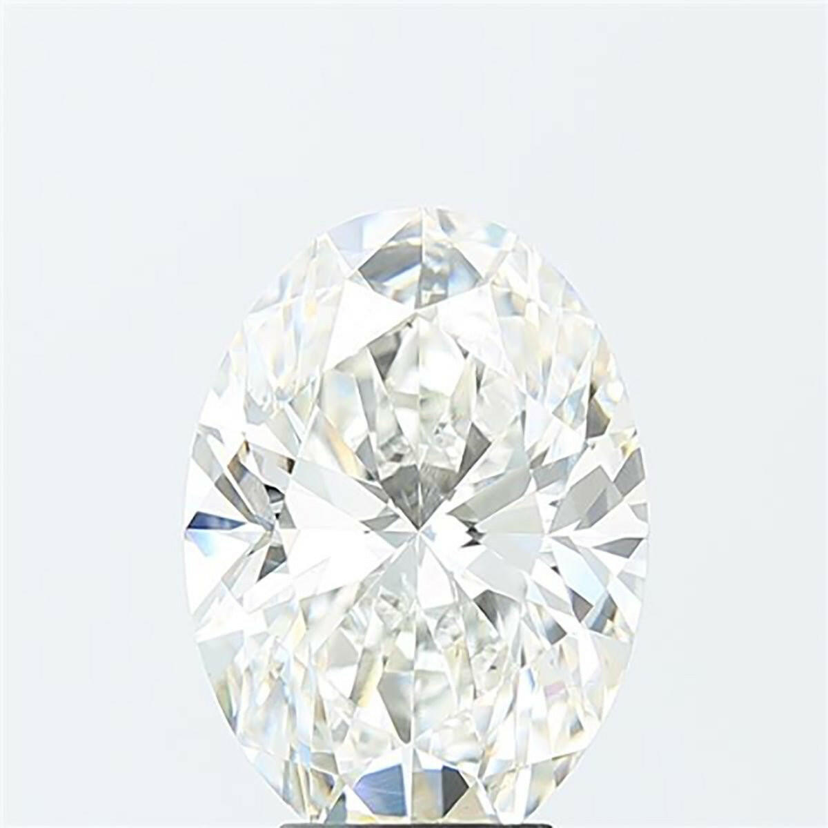 Oval cut 5.03 carat lab grown diamond.